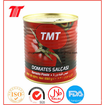 830g de pasta de tomate em lata da marca Tmt de alta qualidade